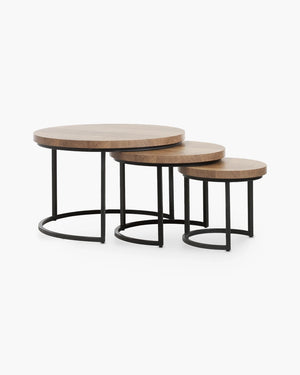 Set van 3 ronde salontafels