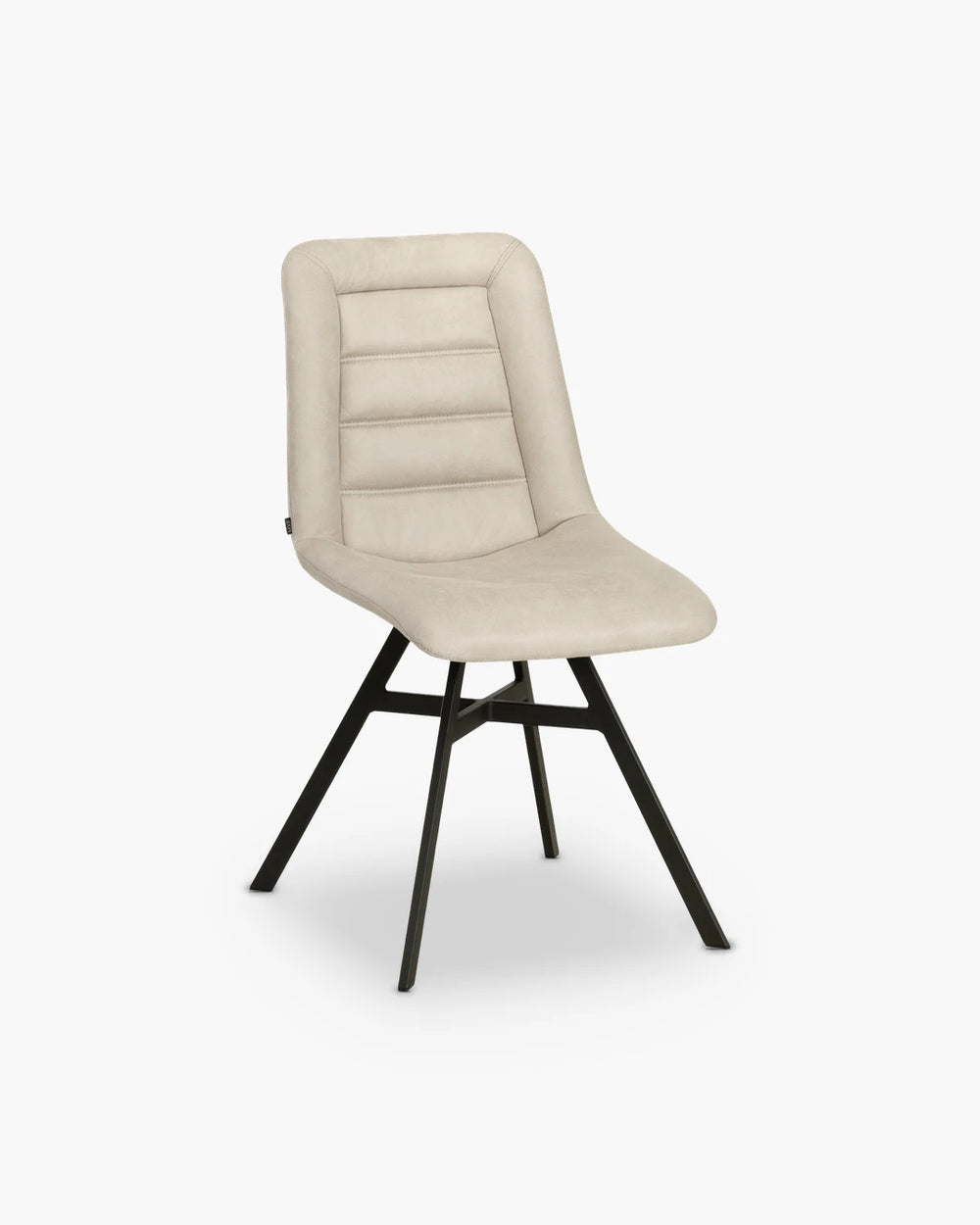 Eetkamerstoel in beige microvezel