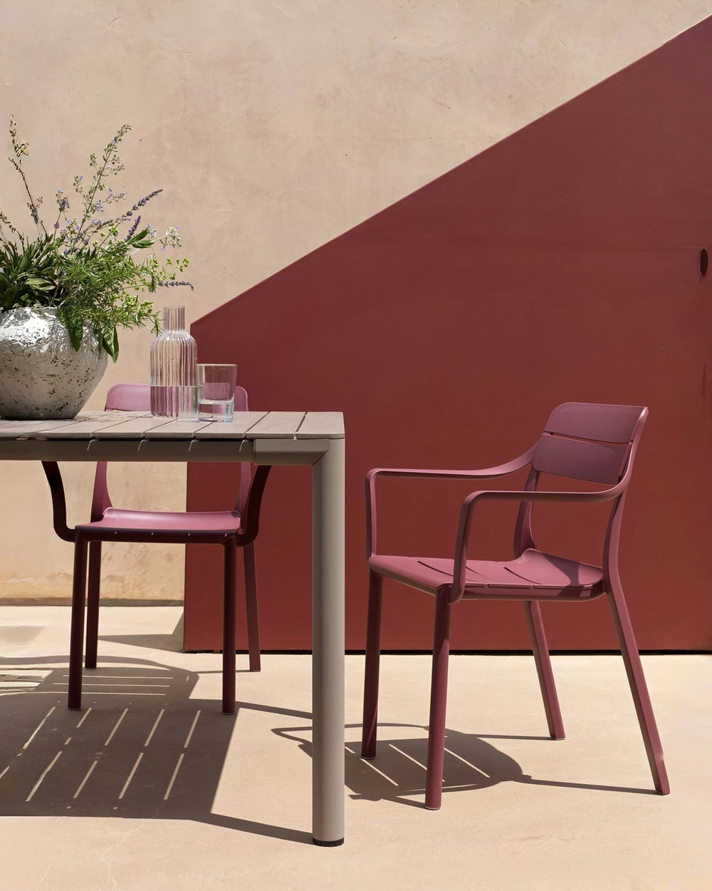 Tuinstoel Cassia met arm - borgogna van Nardi