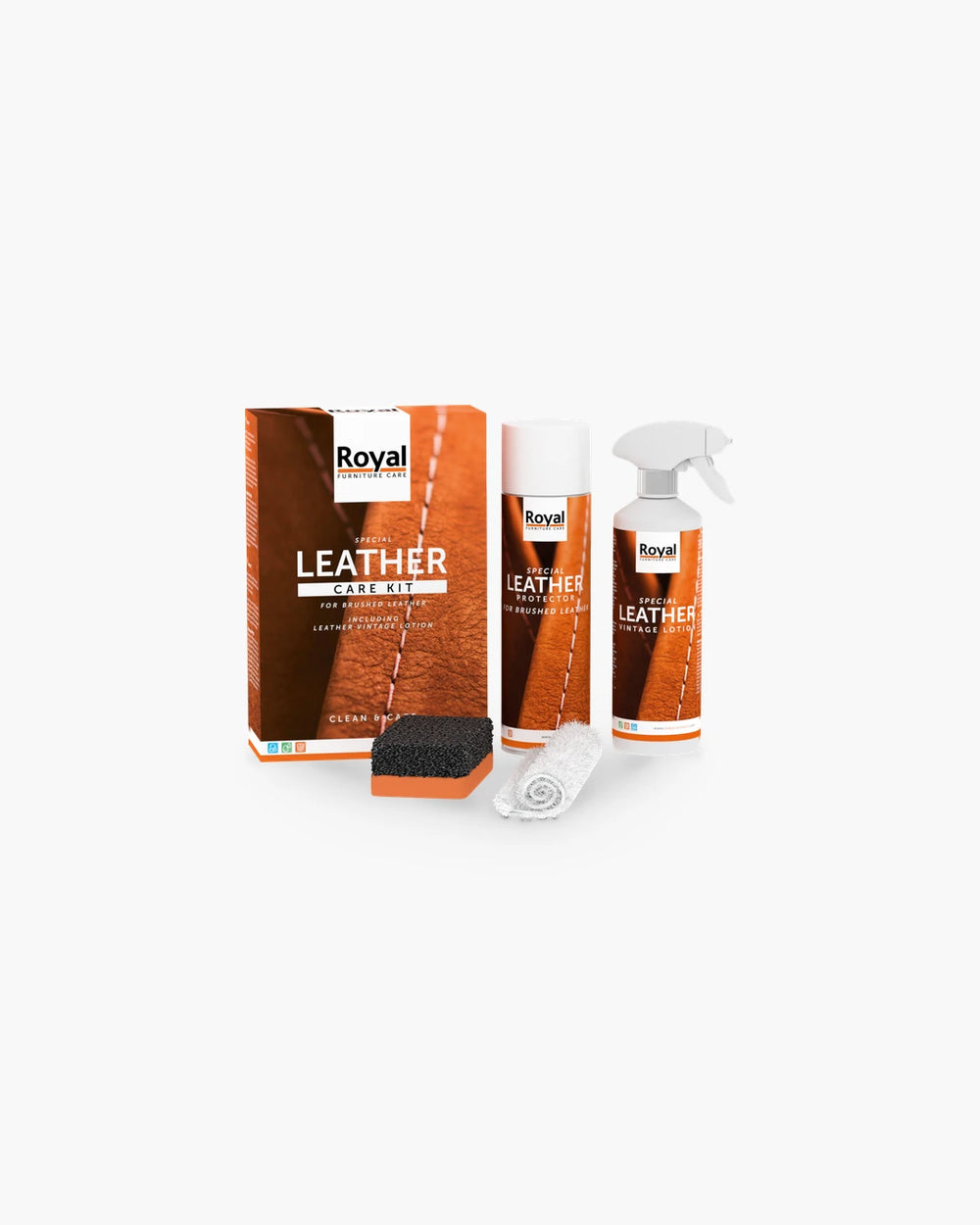 Onderhoudsset voor geborsteld leder