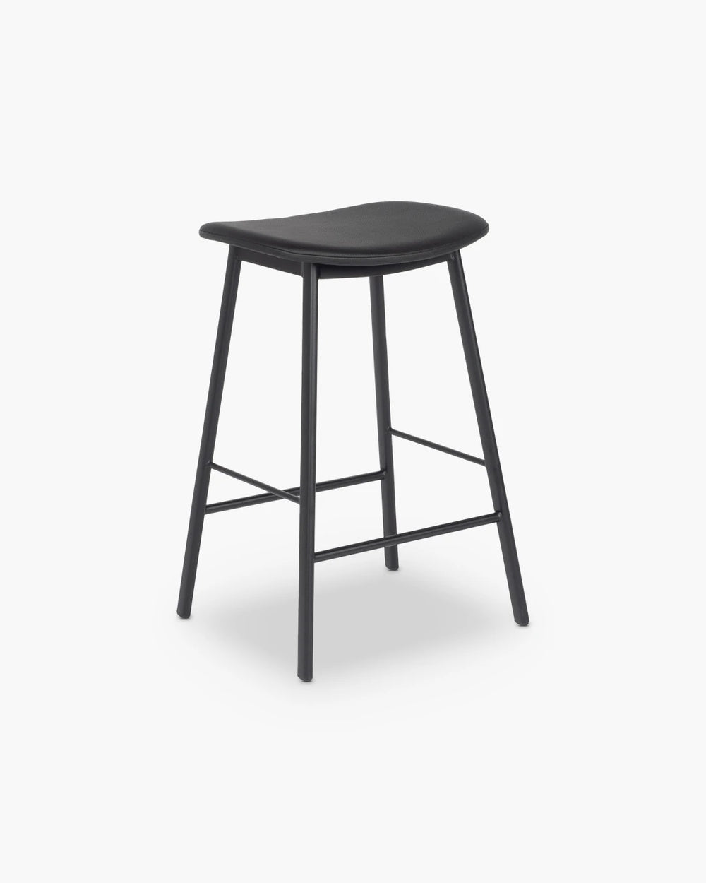 Moderne barkruk in zwart lederlook