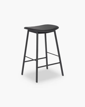 Moderne barkruk in zwart lederlook