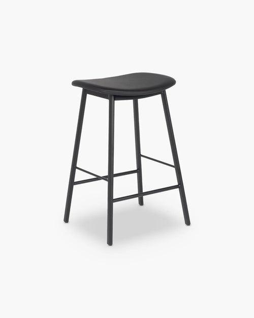Moderne barkruk in zwart lederlook