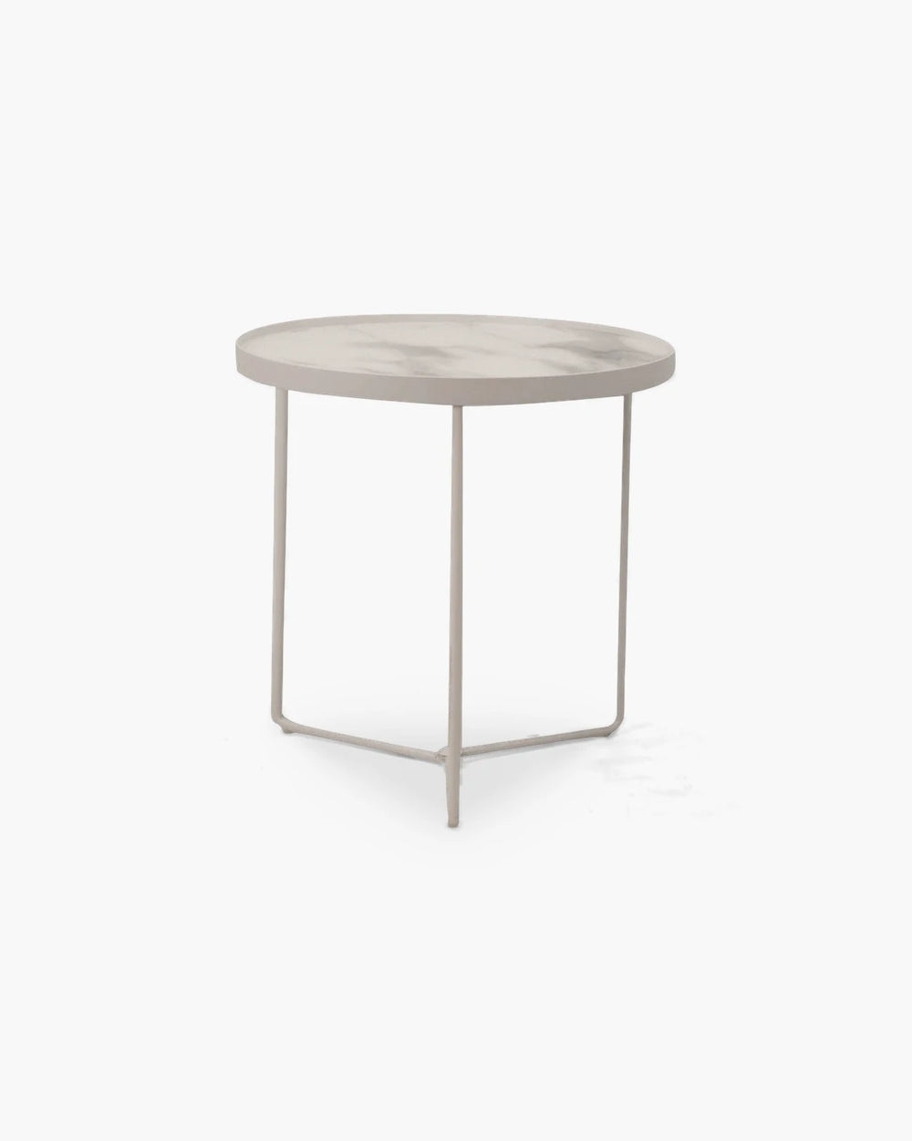 Ronde bijzettafel in metaal