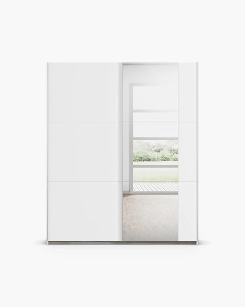 Schuifdeurkast 175x210 cm in wit