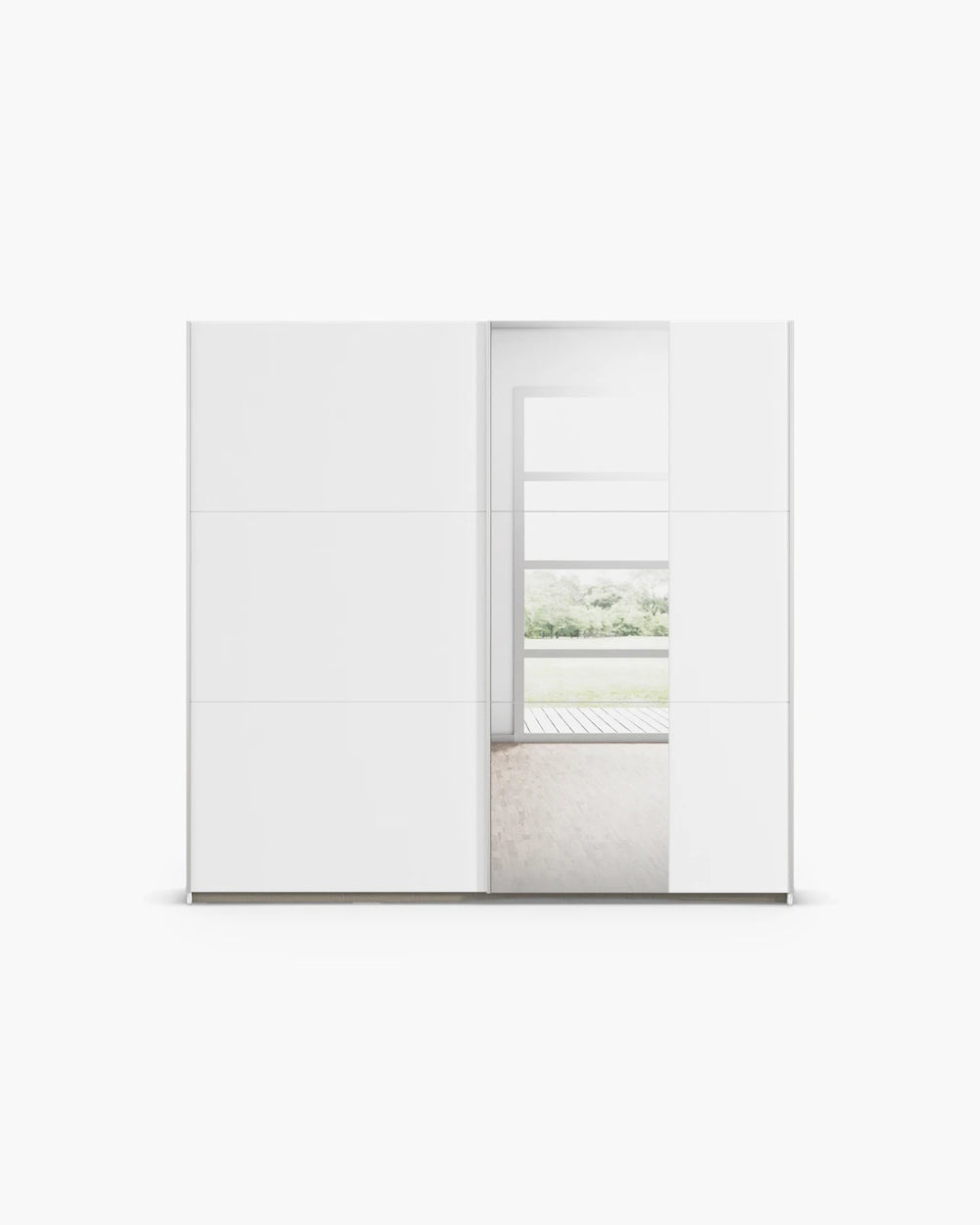 Schuifdeurkast 218x210 cm in wit