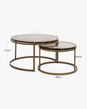 Set van 2 ronde salontafels Cleo van Richmond Interiors, foto 3 van 6
