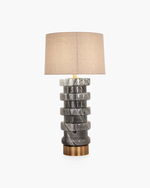 Tafellamp Jaylee van Richmond Interiors in zwart glas