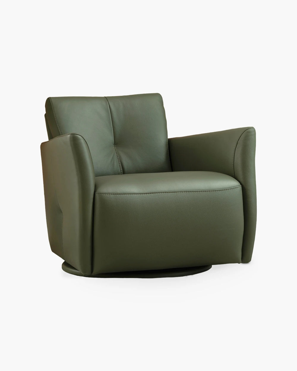 Draaifauteuil Alva van ROM in groen leder