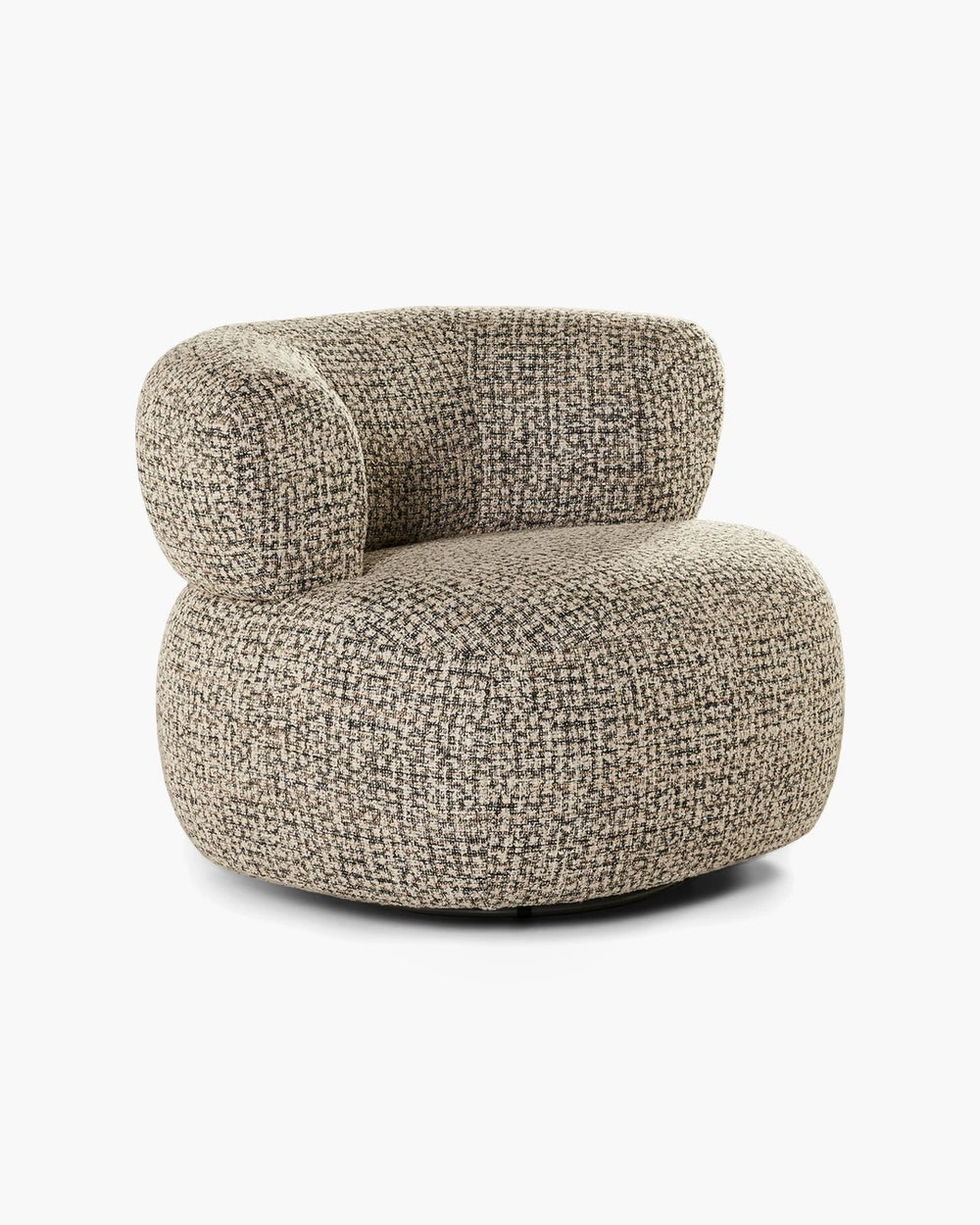 Draaibare fauteuil Amalfi van Soofa! in bruin stof
