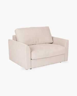 Fauteuil in beige stof