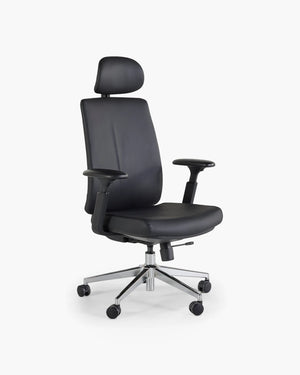 Ergonomische bureaustoel in chroom