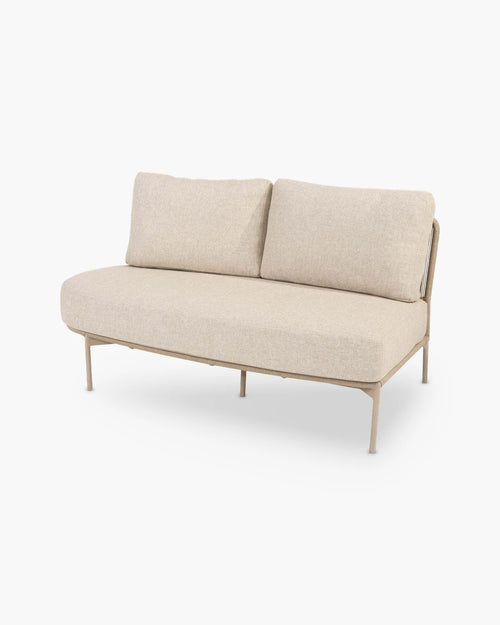Outdoor 2-zit Florence met open end van 4 Seasons Outdoor in beige stof