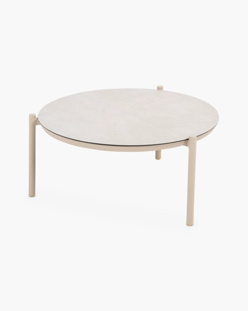 Ronde outdoor salontafel Vic van 4 Seasons Outdoor in keramiek
