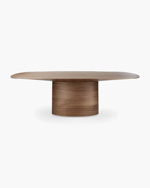 Ovale eettafel in hout