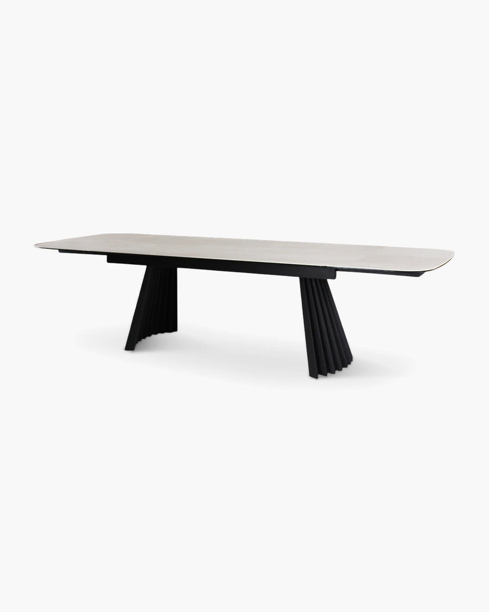 Uitschuifbare keramische eettafel van Castle Line in grijs keramiek