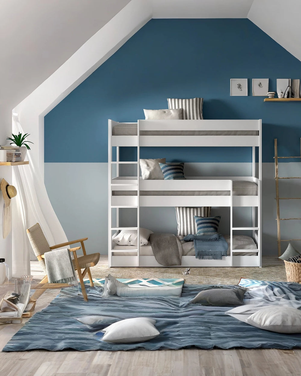 Stapelbed Scott voor 3 personen in wit