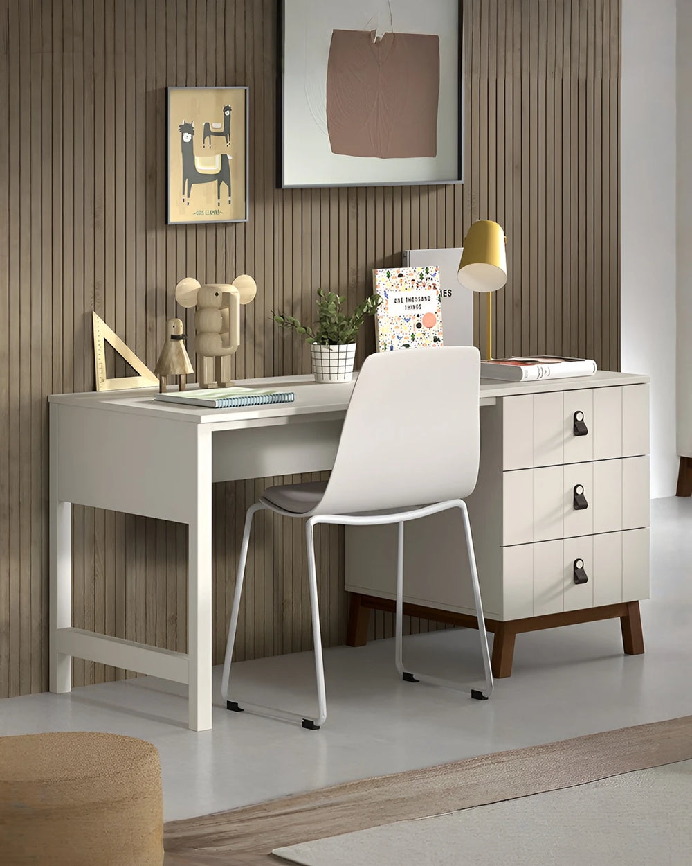 Bureau met 3 laden in walnoot walnoot