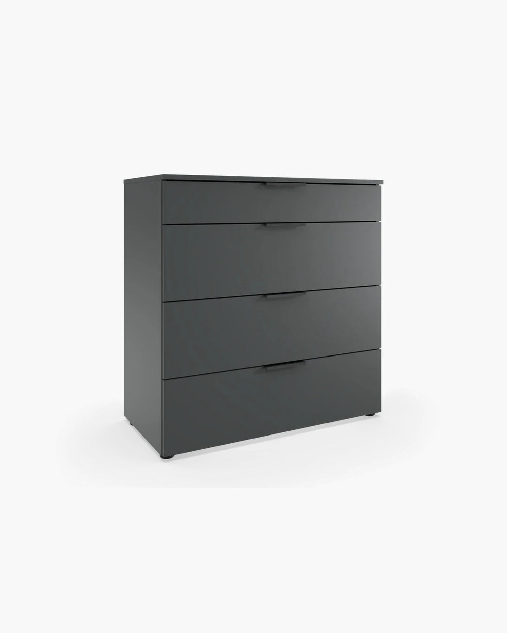 Kommode met 4 lades - grafietgrijs