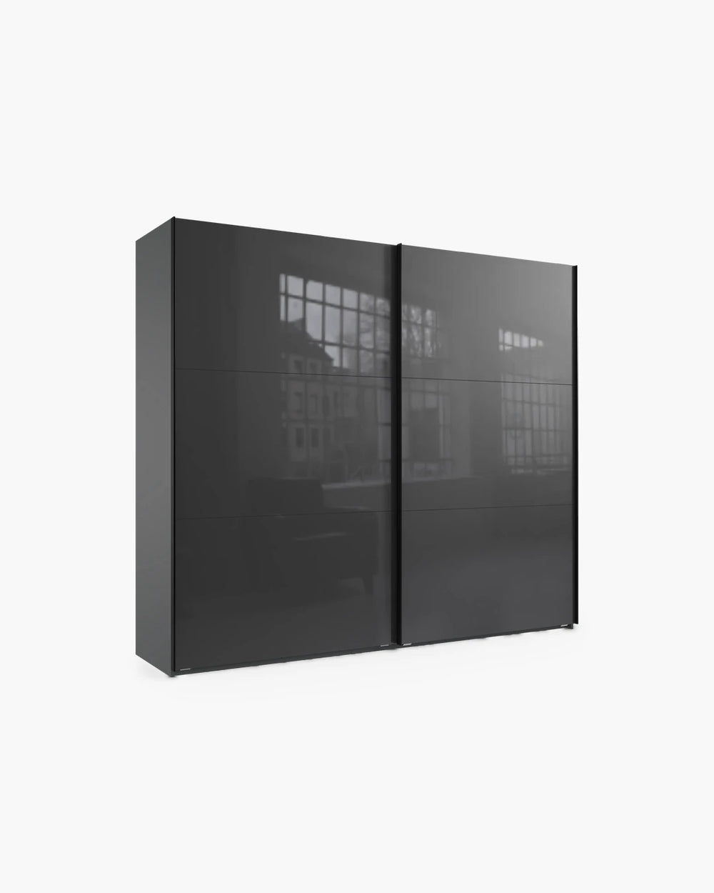 Schuifdeurkast 250x216 cm in grafietgrijs