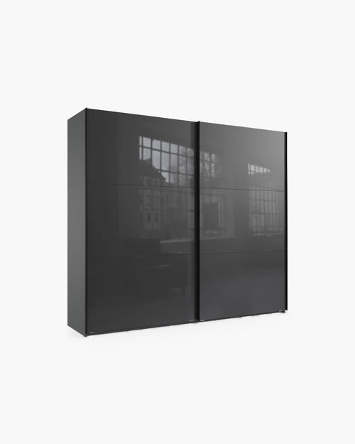 Schuifdeurkast 250x216 cm in grafietgrijs