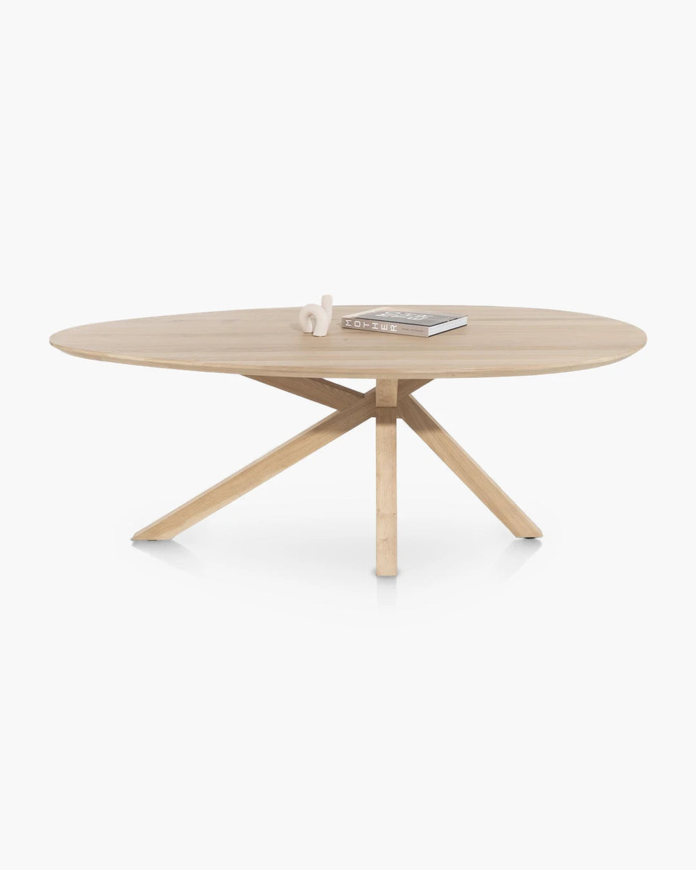 Ovale eettafel Cosenza 210x120 cm van Xooon in hout