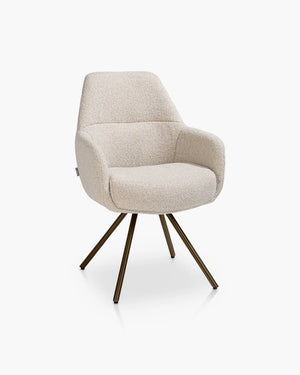 Draaibare armstoel Mavis - beige van Xooon in stof