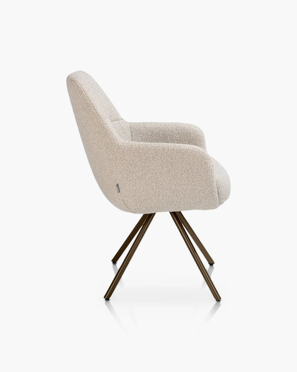 Draaibare armstoel Mavis - beige van Xooon, foto 3 van 5