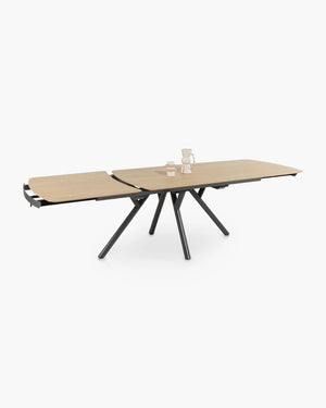 Verlengbare eettafel Novello van Xooon in zwart metaal