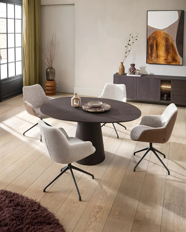 Ovale eettafel Trenton 150x120 cm van Xooon, foto 4 van 5