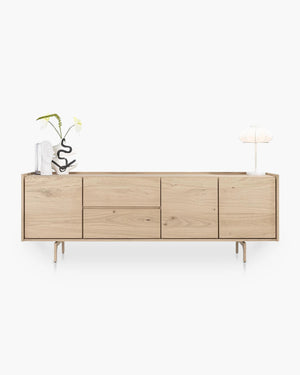 Dressoir Valgard met 3 deuren en 2 lades 230 cm van Xooon in hout
