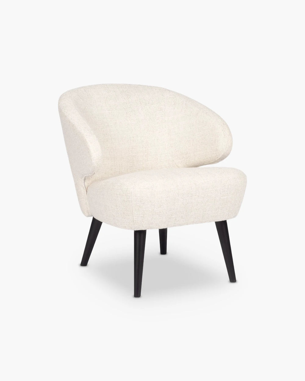 Eetkamerstoel fauteuil met armleuning in ecru stof van William Winston