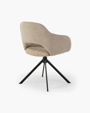 Draaibare kuipstoel met armleuning metalen poot, foto 3 van 5