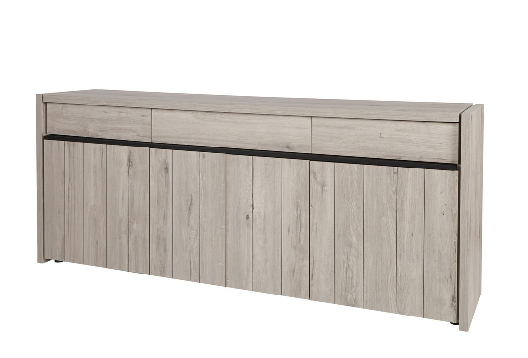 Dressoir 224 cm - Millenium eik light grijs