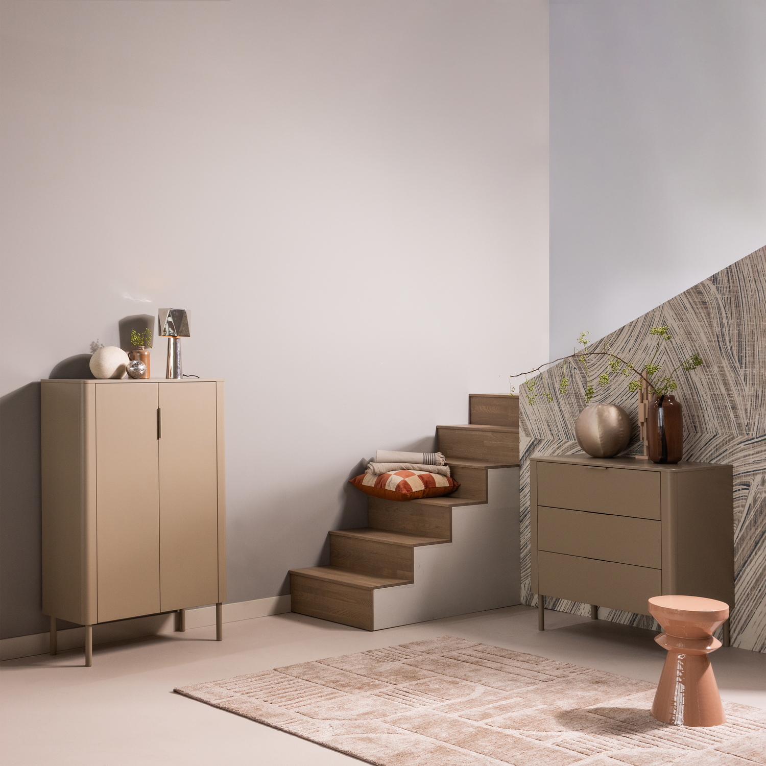 Bijzettafel Fedde - oudroze