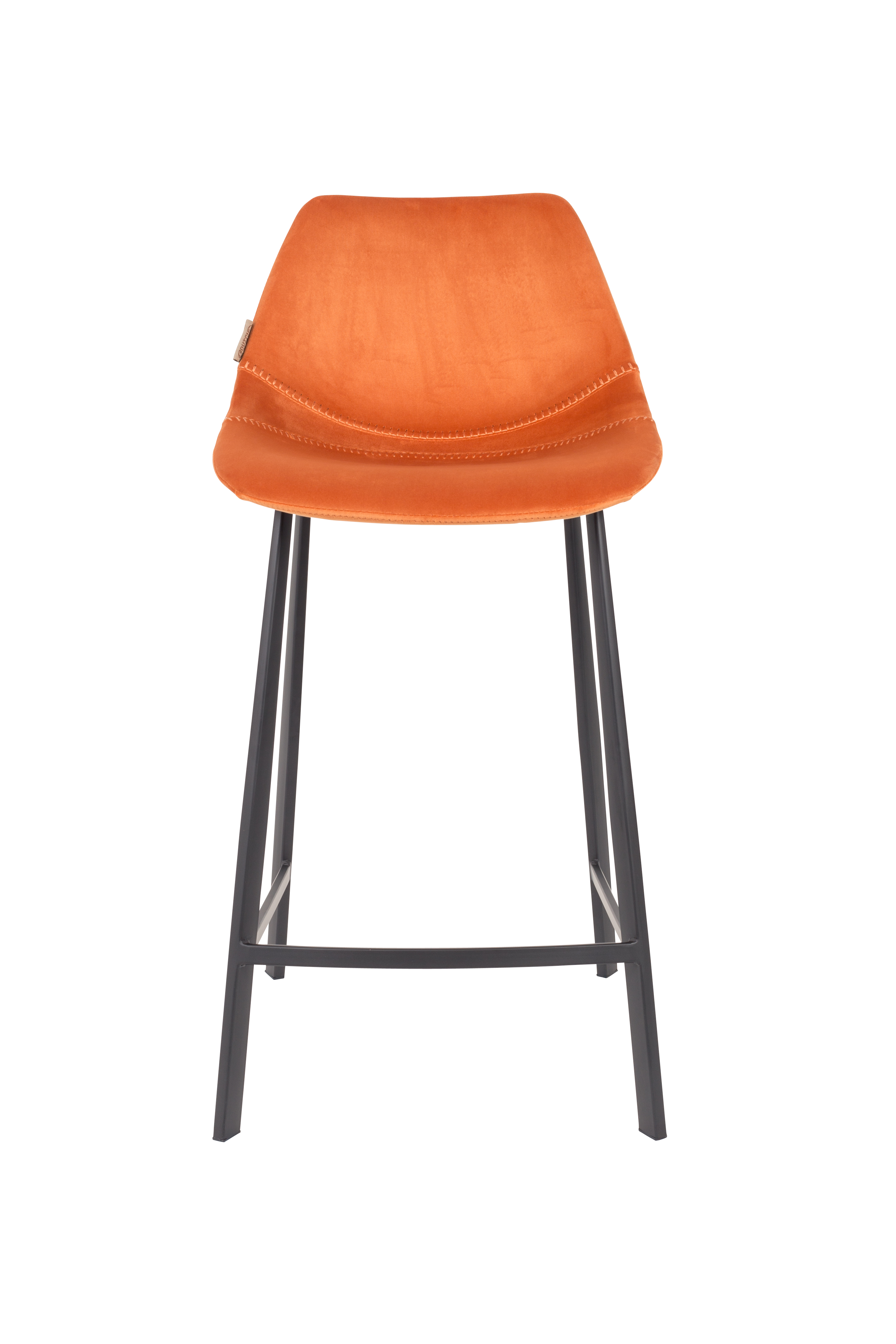 Counterstoel Franky in velvet 65cm - Orange