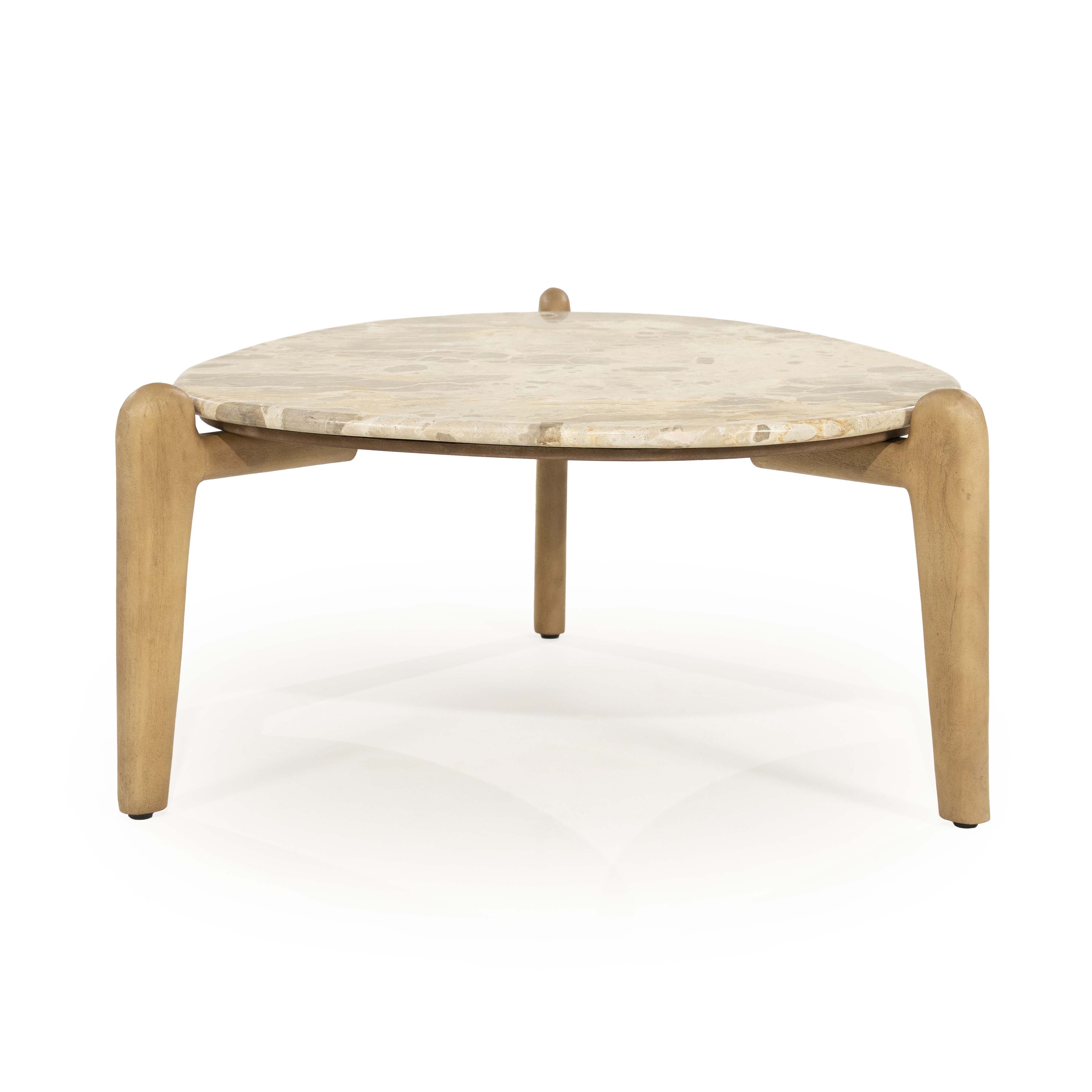 Salontafel large - mangohout/marmer