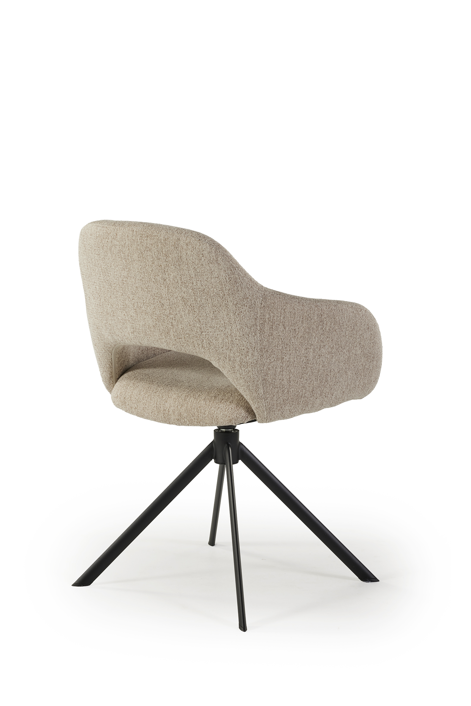 Draaibare kuipstoel met open rug - Sneak ecru