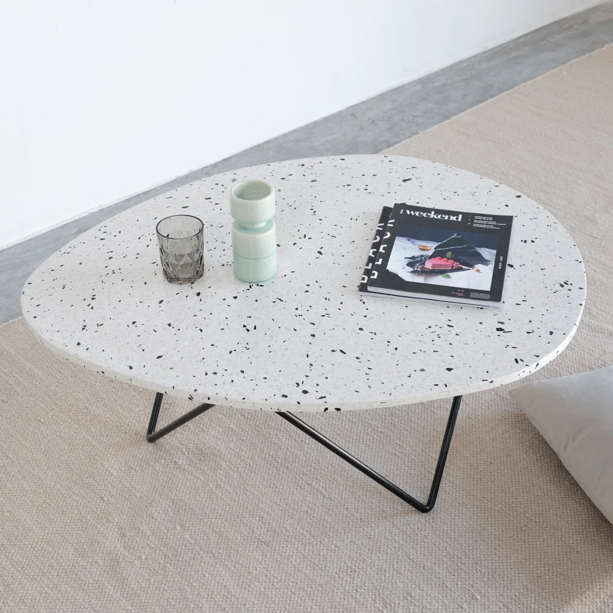 Marmeren salontafel 103x78cm - wit