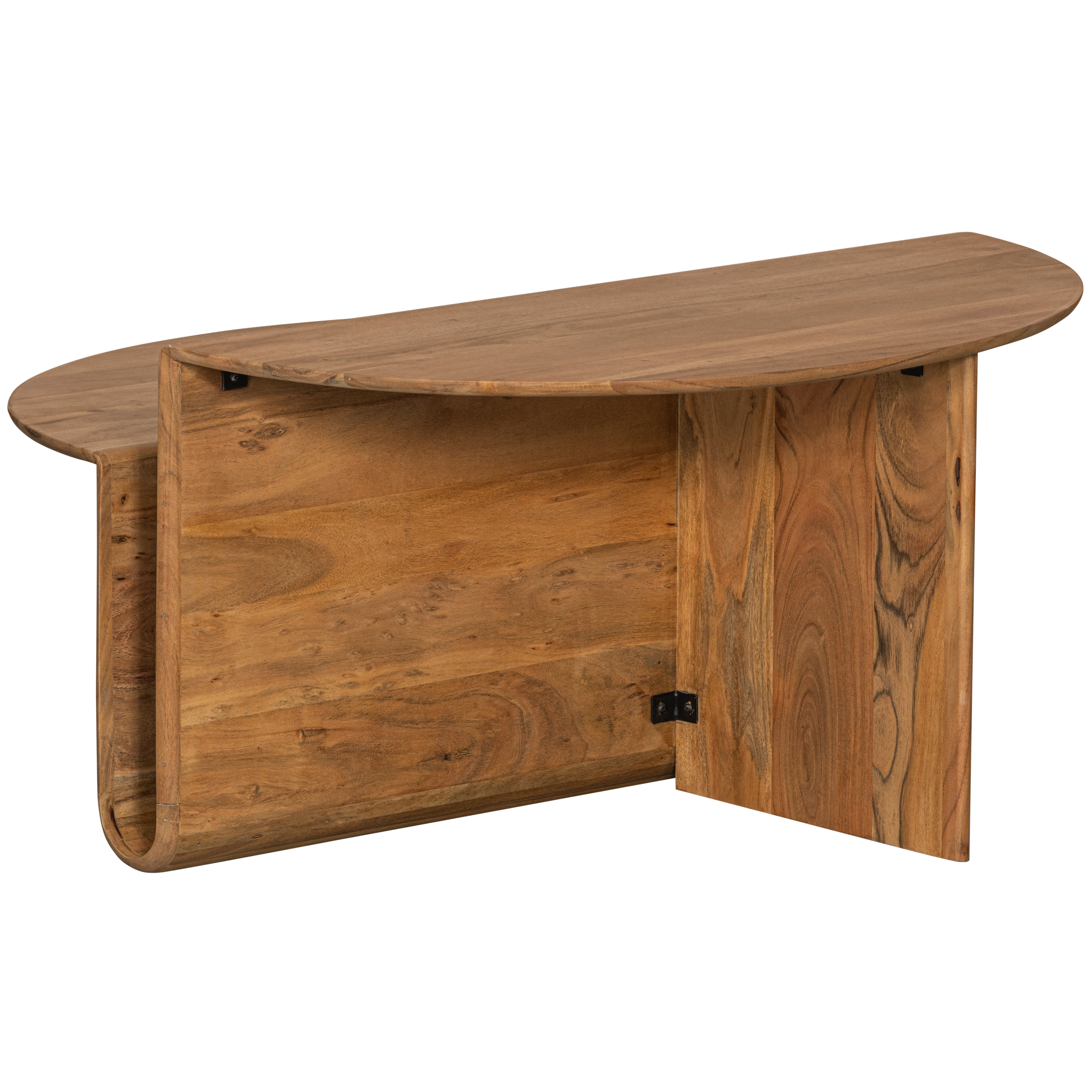 Houten salontafel Jaws met opbergvak - natuur acacia