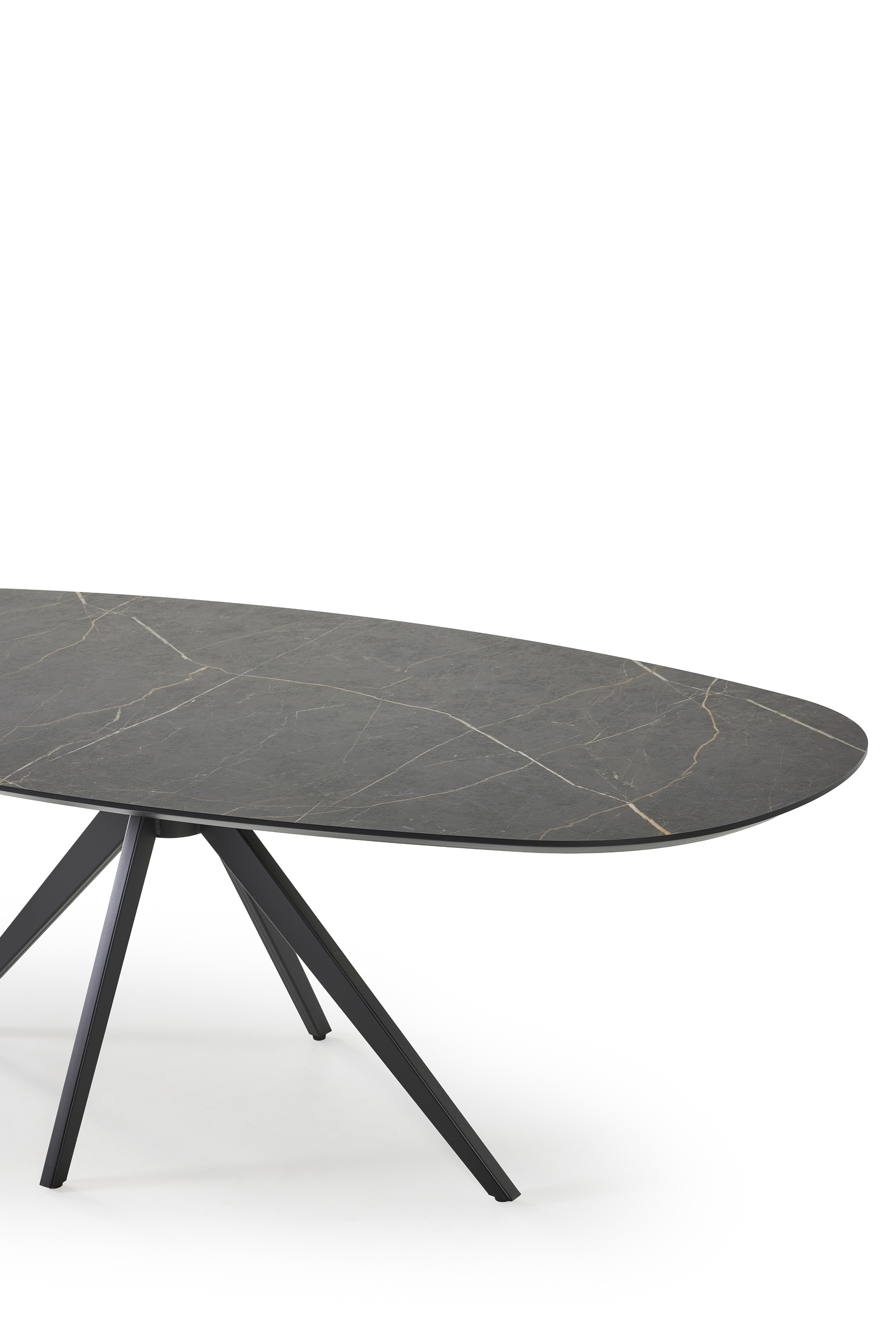 Eettafel 240x110cm - HPL/zwart metaal