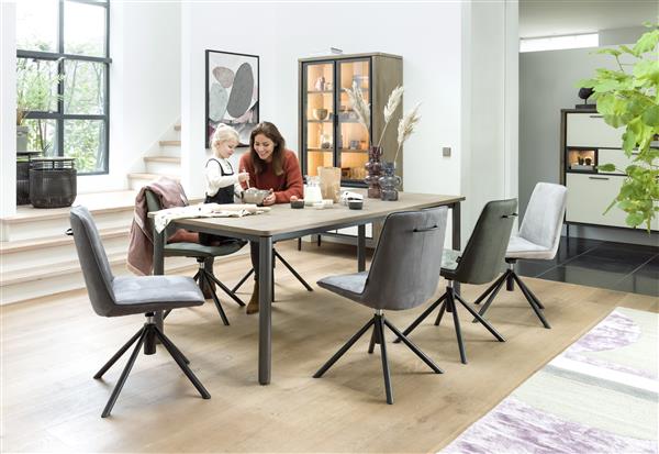 Dressoir 216cm 2 deuren, 2 lades, 1 open vak