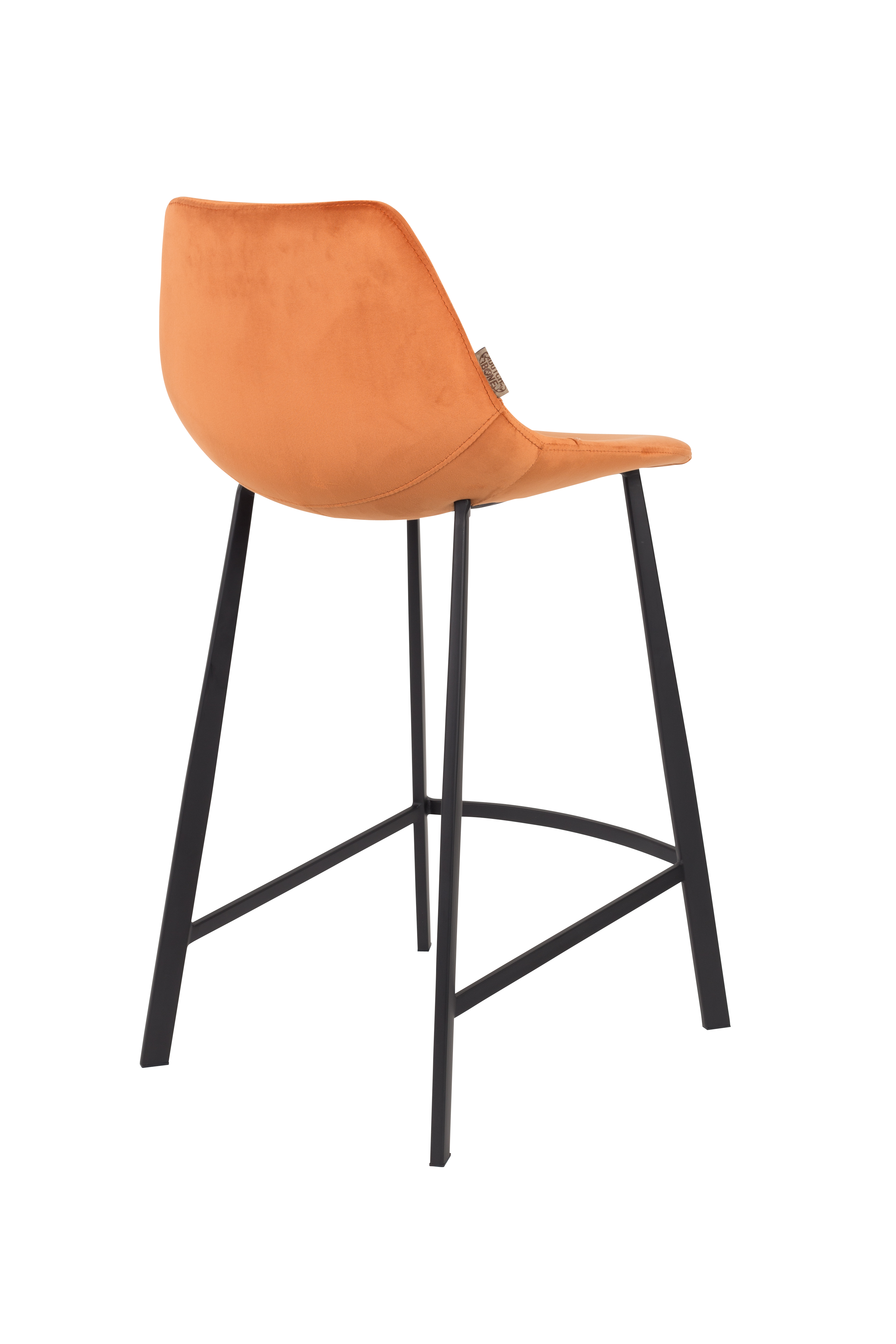 Counterstoel Franky in velvet 65cm - Orange