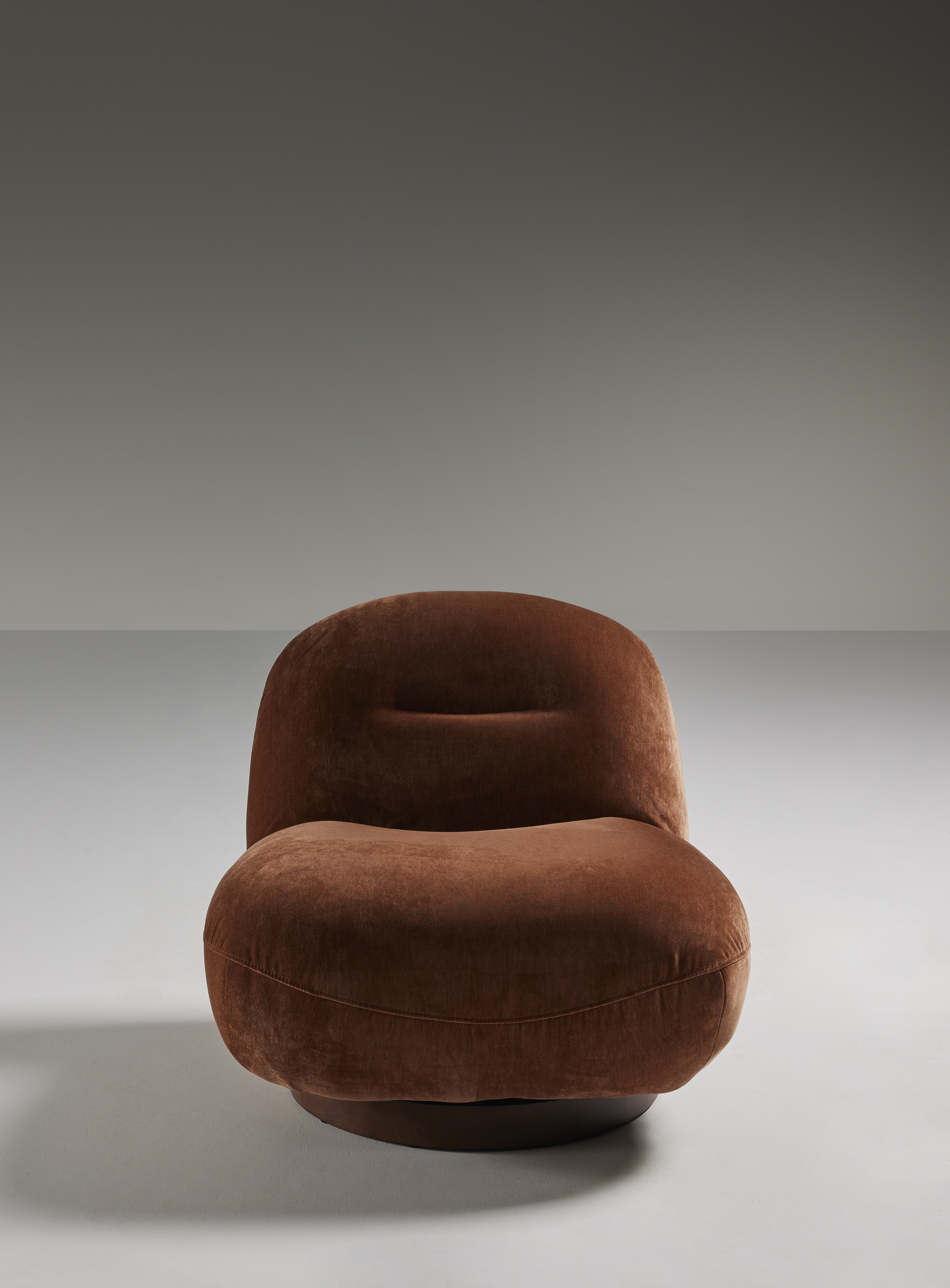 Draaifauteuil - Merino caramel bruin 