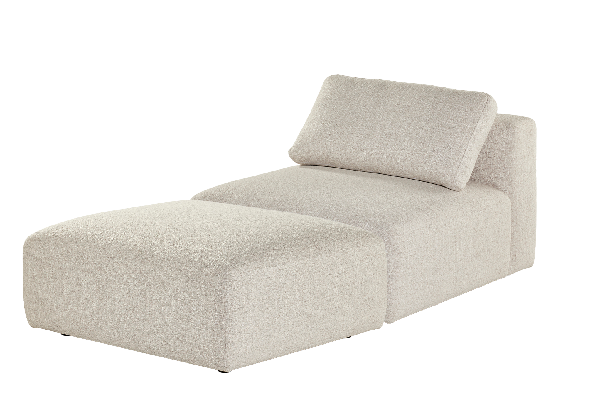 Fauteuil Alfie met poef - Oasis ecru