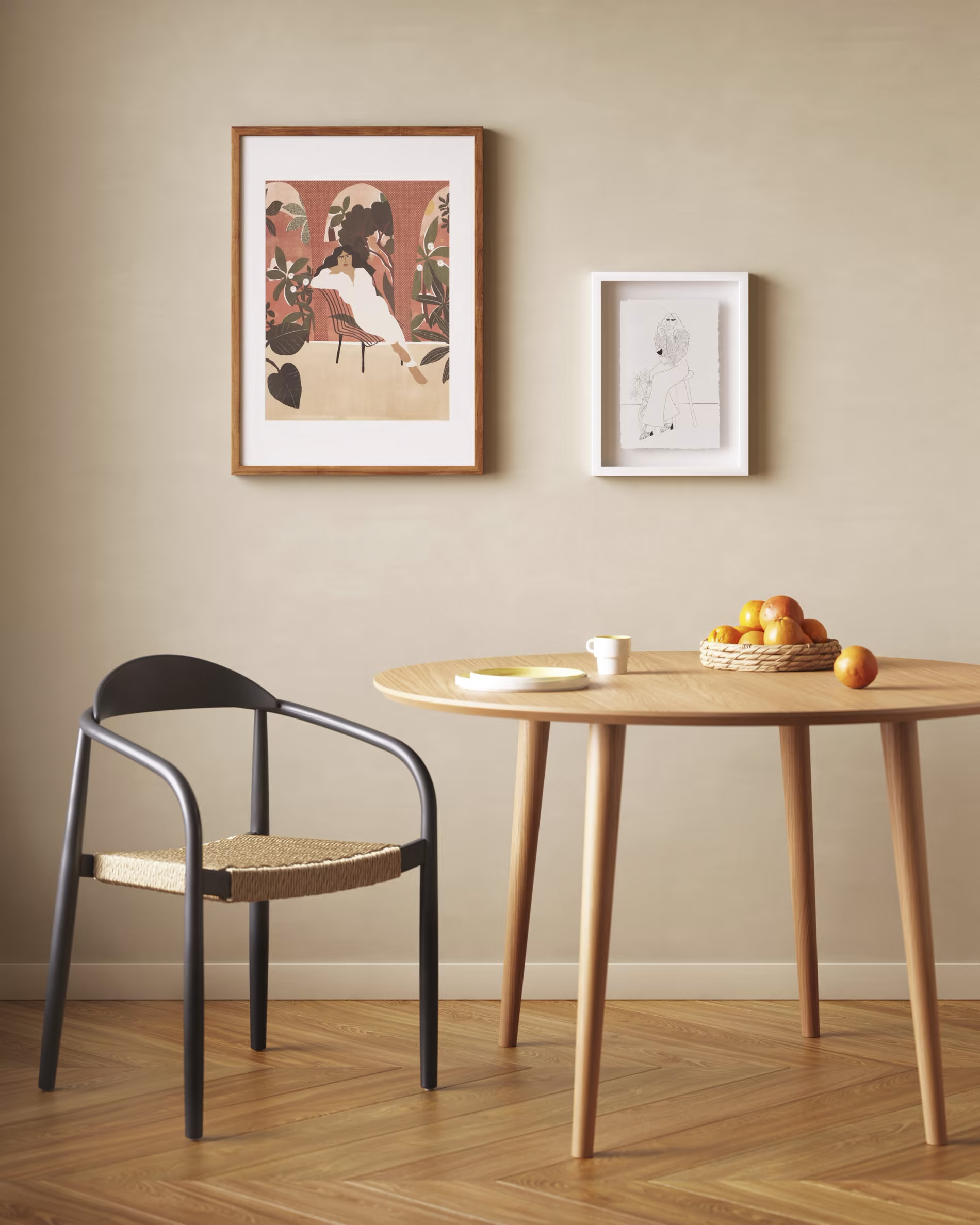 Houten armstoel stapelbaar - zwart acacia