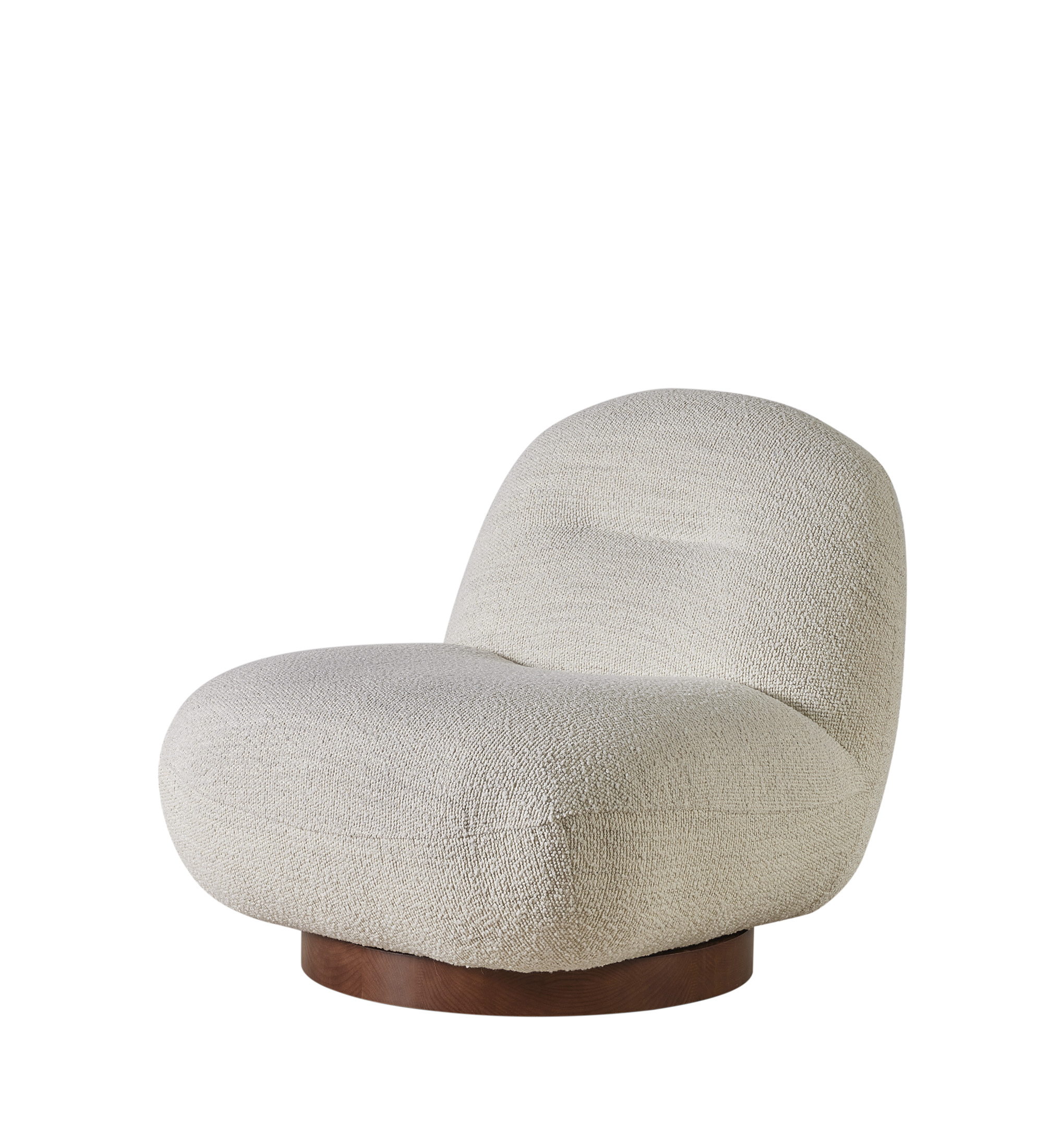 Draaifauteuil bouclé – beige