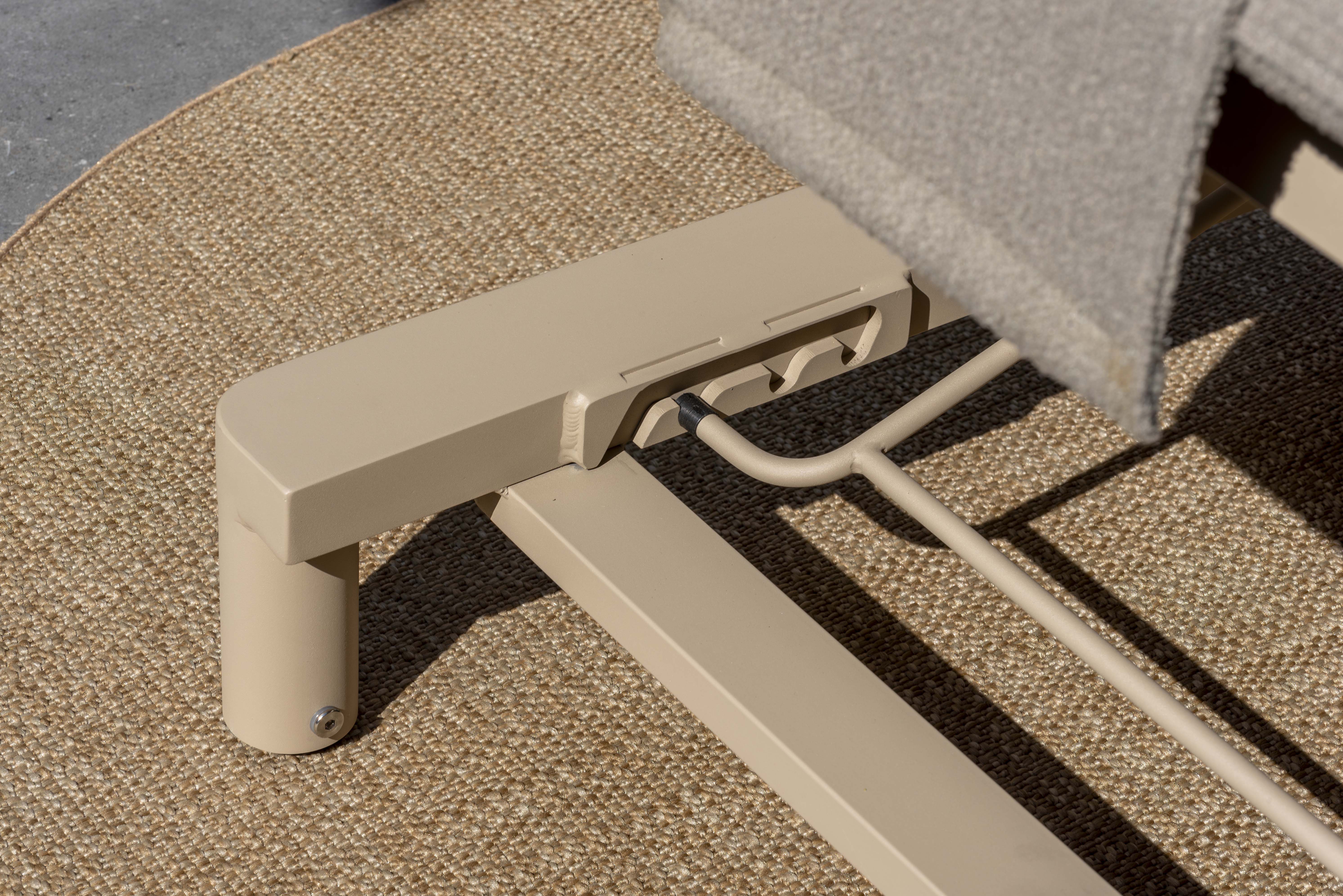 Ligbed Madeira incl. kussen & hoofdsteun - latte