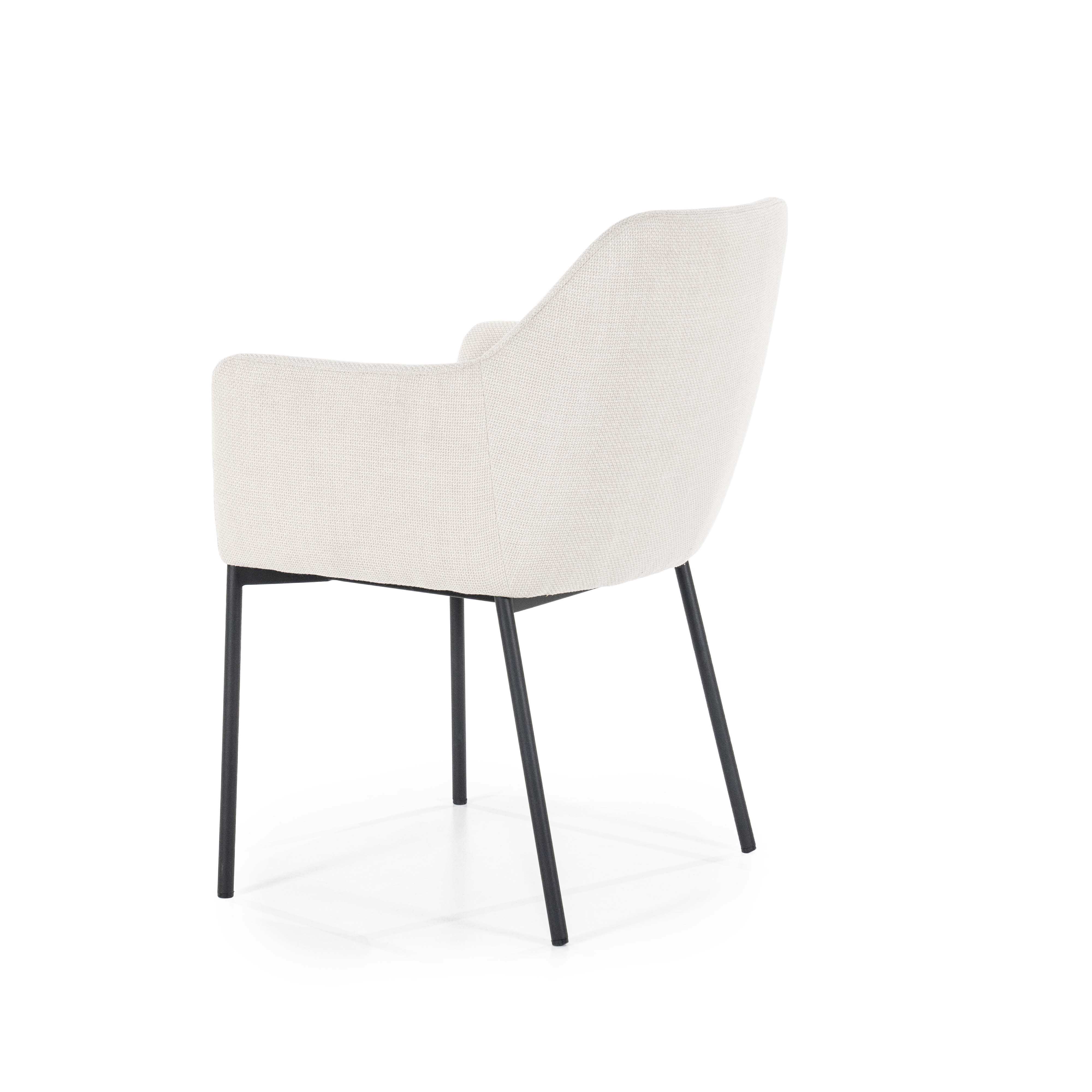 Armstoel met gesloten rug- beige
