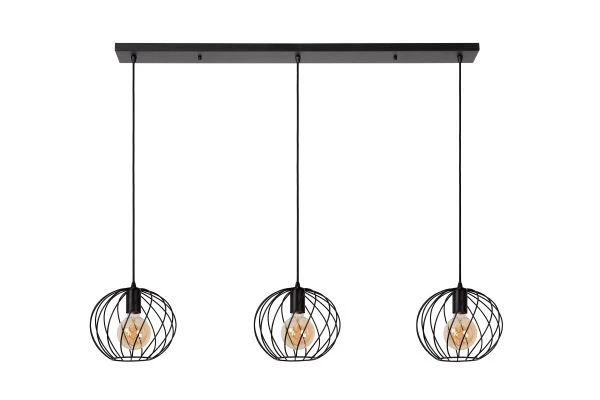 Hanglamp Danza met drie pendels - zwart